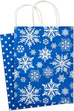 Hallmark 13" Large Gift Bag Assortment, Holiday Icons (12 Paper Gift Bags in Assorted Designs for Hanukkah or Christmas | Stripes, Polka Dots, Snowflakes, Christmas Trees) - Image 6