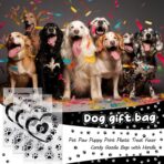 100 Pcs Dog Paw Gift Bags Bulk 11.8x7.9 In Plastic Clear Puppy Treats Goodies Totes with Handle Merchandise Shopping Bag for Christmas Birthday Party Retail Business Wrapping - Image 5
