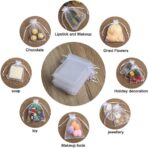 Hopttreely 100PCS Premium Sheer Organza Bags, White Wedding Favor Bags, 4x4.72 Jewelry Gift Bags for Party, Jewelry, Christmas, Festival, Bathroom Soaps, Makeup Organza, Wrapping Supplie - Image 7