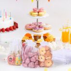 Hopttreely 100PCS Premium Sheer Organza Bags, White Wedding Favor Bags, 4x4.72 Jewelry Gift Bags for Party, Jewelry, Christmas, Festival, Bathroom Soaps, Makeup Organza, Wrapping Supplie - Image 8