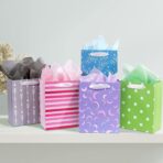 12 Pack Gift Bags Assorted Sizes and Designs, Gift Bags Bulk with Tissue Paper (5 Medium 8", 4 Large 11", 3 Extra Large 14") for Birthday, Baby Showers, Bridal Showers, Easter Day Any Occasion - Image 3