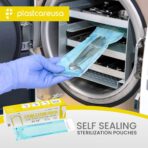 200 2.25 x 9 Sterilization Pouches, Sterilizer Autoclave Bags for Sterilizing Dental Medical Instruments and Cleaning Tools - Image 3