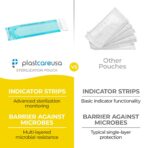 200 2.25 x 9 Sterilization Pouches, Sterilizer Autoclave Bags for Sterilizing Dental Medical Instruments and Cleaning Tools - Image 6