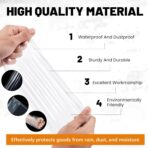 20 Pack Pallet Cover Tarps 48 x 48 x 60'', 4 Mil Pallet Covers Heavy Duty Waterproof Pallets Covers Bulk for Patio Furniture, Outdoor Protection and Pallets Storage, Clear - Image 4