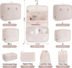BAGAIL 6 Set/8 Set/10 Set Packing Cubes Various Sizes Packing Organizer for Travel Accessories Luggage Carry On Suitcase - Image 3