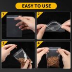 600 Pack Mini Zipper Lock Plastic Bags, Assorted Sizes (1.5x2, 2x2, 2x3, 3x3, 3x4, 3x5 Inch) – Clear, Resealable Storage Bags for Jewelry, Beads, Pills, Toys, Snacks – 2 Mil Thick - Image 5