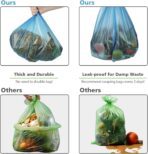 Small Trash Bags, AYOTEE 4-6 Gallon Compostable Garbage Bags, 4 Gallon Trash Bags, Unscented Leak Proof Biodegradable Bags Wastebasket Liners, Bathroom trash bags, Compost Bags (100 Counts, Blue) - Image 4