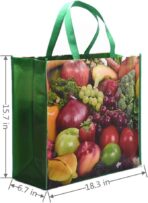 FENELY 6 Pack Reusable Grocery Bags for Shopping, Foldable Large Tote Bags Heavy Duty, Eco-Friendly Ripstop Waterproof - Image 5