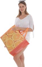 FENELY 6 Pack Reusable Grocery Bags for Shopping, Foldable Large Tote Bags Heavy Duty, Eco-Friendly Ripstop Waterproof - Image 7