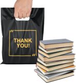 100 Pack Die Cut Plastic Shopping Bags with Thank You Logo 9x11.5 Merchandise Extra Thick Glossy Bags with Handles for Retail, Boutique, Merchandise, Gifts, Trade Shows - Image 4