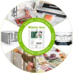 Bonsenkitchen Vacuum Sealer Bags, 8" x 50' Rolls 2 pack for Food Storage Saver, Bpa Free, Heavy Duty, Commercial Grade Textured Food Roll, Customized Size Bag for Sous Vide Cooking,VB3209 - Image 5