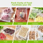 Bonsenkitchen Vacuum Sealer Bags, 8" x 50' Rolls 2 pack for Food Storage Saver, Bpa Free, Heavy Duty, Commercial Grade Textured Food Roll, Customized Size Bag for Sous Vide Cooking,VB3209 - Image 6