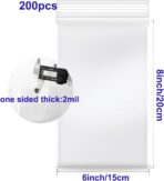 Clear Resealable Zip Bags 6"x8", 2 Mil LDPE, 200 Pack — Reclosable Poly Bags for Jewelry, Samples, Vitamins, Candy, Storage & Shipping (200pcs(6X8in)) - Image 3