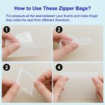 Clear Resealable Zip Bags 6"x8", 2 Mil LDPE, 200 Pack — Reclosable Poly Bags for Jewelry, Samples, Vitamins, Candy, Storage & Shipping (200pcs(6X8in)) - Image 5