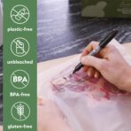 100% Compostable Food Storage Bags [Gallon 50 Pack] Eco-Friendly Freezer Bags, Resealable Bags, Heavy-Duty, Reusable, Off-White by Earth's Natural Alternative - Image 3