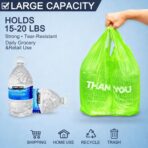 YoYoRain 100 Pack “Thank You” T-Shirt Bags – Green Plastic Shopping Bags with Handles, for Retail, Grocery, Supermarket, Takeout - Image 5