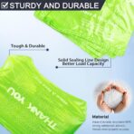 YoYoRain 100 Pack “Thank You” T-Shirt Bags – Green Plastic Shopping Bags with Handles, for Retail, Grocery, Supermarket, Takeout - Image 6