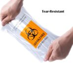 Biohazard Specimen Bags with Zip and Pouch, Medical Laboratory Storage, Specimen Collection, Rip Proof,5.9"x9.84",50 Count - Image 5