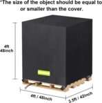 Pallet Cover Tarp Waterproof, Pallets Covers Heavy Duty Waterproof bulk Pallet Covers 48 x 42 x 48'' Outdoor Tarps Bulk Box Cover 48 x 42 x 48'' Custom Black Fits Wood Patio Furniture - Image 8