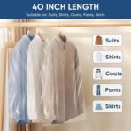 50 Pack 23.6"x40" Garment Bags for Hanging Clothes, Thick Clear Plastic Dry Cleaning Covers for Closet Storage & Travel - Image 4