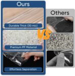 50 Pack 23.6"x40" Garment Bags for Hanging Clothes, Thick Clear Plastic Dry Cleaning Covers for Closet Storage & Travel - Image 6