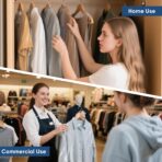 50 Pack 23.6"x40" Garment Bags for Hanging Clothes, Thick Clear Plastic Dry Cleaning Covers for Closet Storage & Travel - Image 7