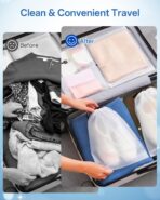 Teskyer Transparent Shoe Bags for Travel, 15.7" x 11.8" Waterproof Portable Travel Shoe Storage Bags for Packing - Travel Essentials for Men & Women, 6 PCS - Image 4