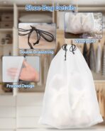 Teskyer Transparent Shoe Bags for Travel, 15.7" x 11.8" Waterproof Portable Travel Shoe Storage Bags for Packing - Travel Essentials for Men & Women, 6 PCS - Image 7
