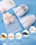 Teskyer Transparent Shoe Bags for Travel, 15.7" x 11.8" Waterproof Portable Travel Shoe Storage Bags for Packing - Travel Essentials for Men & Women, 6 PCS - Image 8