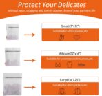 Polecasa 3Pcs Mesh Laundry Bags with Sturdy Zipper, Even Mesh Holes, Variety Sizes for all Your Delicates, Lingerie, Bras, Baby Clothes -Travel Essentials (1 Large, 1 Medium, 1 Small) - Image 3