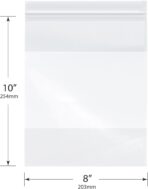 Plymor 8" x 10" (Pack of 100), 4 Mil with White-Block Heavy Duty Zipper Reclosable Plastic Bags - Image 3
