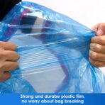 13 Gallon Recycling Trash Bags, Unscented 200 Count Drawstring Tall Kitchen Garbage Bags, Pre-Separated, Ultra Strong, Leakproof, Sturdy, Translucent Blue - Image 7
