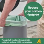 Compostic Home Compostable Trash Bags, 13 Gallon Tall Kitchen Rubbish Bags, Extra Strong & Quickly Breaks Down, 100 Count - Image 3
