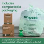 Compostic Home Compostable Trash Bags, 13 Gallon Tall Kitchen Rubbish Bags, Extra Strong & Quickly Breaks Down, 100 Count - Image 7
