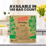Glad ForceFlex Tall Kitchen Trash Bags, 13 Gallon, Gain Original, 140 Count (Package May Vary) - Image 7