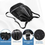 Drawstring Backpack Gym Bag with Shoes Compartment for Soccer, Basketball, Swim, Water-Resistant String Backpack Beach Cinch for Women Men - Image 9