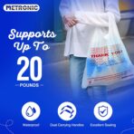 METRONIC 1000 Count White Thank You Bags with Handles, 11.5" x 6.5" x 21" Plastic Carry Bags for Retail, Supermarket, Grocery Shopping Bag for T-shirt Packaging, Takeout, Convenience Stores, in Bulk - Image 8