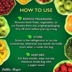 Debbie Meyer, GreenBags 32-Pack (16M, 8L, 8XL) | Reusable Storage Bags Keeps Fruit, Vegetables, Produce, Cut Flowers Fresh Longer, Kitchen & Fridge Preservation Solution, BPA Free, Made in the USA - Image 8