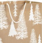 Hallmark Assorted Christmas Gift Bags, Recyclable Kraft Brown with Snowflake, Plaid and Trees (8 Bags: 3 Small 6", 3 Medium 9", 2 Large 13") for Holiday Parties, Hanukkah, Winter Weddings - Image 5