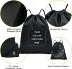 Custom Drawstring Backpacks bags 10/50/100/200Pack,Promotional Items With Your Logo, bulk personalized Logo Text,Great for Travelling, Gym and for Everyday Use - Image 3