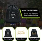 Custom Drawstring Backpacks bags 10/50/100/200Pack,Promotional Items With Your Logo, bulk personalized Logo Text,Great for Travelling, Gym and for Everyday Use - Image 4