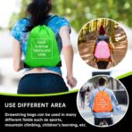 Custom Drawstring Backpacks bags 10/50/100/200Pack,Promotional Items With Your Logo, bulk personalized Logo Text,Great for Travelling, Gym and for Everyday Use - Image 6