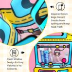 30 PCS Bulk Gift Bags for Kids with Handle,Children Large Goodie Bags with Stand-up Bottom, Grip Seal Party Favor Bag, Students Back to School Treat Bag, Cute Snack Candy Bags for Birthday, Classroom - Image 7