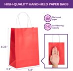 32 Pack Paper Gift Bags with Handles, 5.8"×3.2"×8.25" Party Favor Bags, Gift Bags, Small Gift Bags with Handles, Party Bags, Small Goodie Bags Bulk for Birthday, Crafts, Wedding, Party Supplies (8 Colors) - Image 4