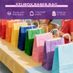 32 Pack Paper Gift Bags with Handles, 5.8"×3.2"×8.25" Party Favor Bags, Gift Bags, Small Gift Bags with Handles, Party Bags, Small Goodie Bags Bulk for Birthday, Crafts, Wedding, Party Supplies (8 Colors) - Image 8