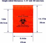 Biohazard Bags Small with Strong Adhesive Strip for Lab,Tattoo Parlors, Clinics and Home,Rip Proof,1.57 Mil,50 Count - Image 3