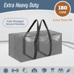 6 Pack Extra Heavy Duty Large Moving Bags with Strong Zipper & Comfortable Handles, Sturdy & Durable Clothes Storage Bags Totes Bins, Packing Moving Boxes for College Supplies, Black - Image 3