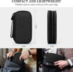FYY Travel Cable Organizer Pouch Electronic Accessories Carry Case Portable Waterproof Double Layers All-in-One Storage Bag for Cord, Charger, Phone, Earphone Black - Image 3