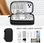 FYY Travel Cable Organizer Pouch Electronic Accessories Carry Case Portable Waterproof Double Layers All-in-One Storage Bag for Cord, Charger, Phone, Earphone Black - Image 7