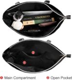 Large Capacity Work Tote Bag Leather Commuter Bag Handbags With Zipper - Image 8